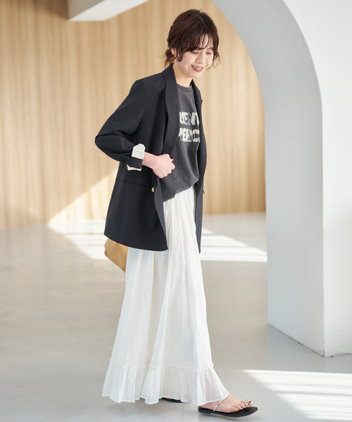 Spick & Span（スピックアンドスパン）の「《一部店舗+WEB限定》ドットエンブロイダリースカート（スカート・レディース・ブラック/ホワイト系その他・38/36）」の19枚目の写真