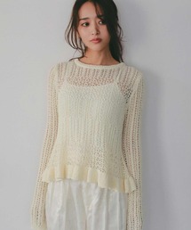 AJUGA. | ペプラムクロシェ シアーニット(Tシャツ/カットソー)