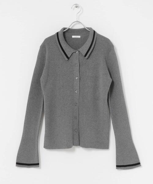 ITEMS URBANRESEARCH(アイテムズ アーバンリサーチ)の「配色ポロニット(ニット/セーター・レディース・ネイビー/グレー/グリーン・FREE)」の9枚目の写真