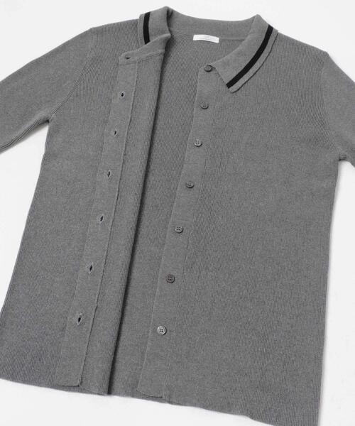 ITEMS URBANRESEARCH(アイテムズ アーバンリサーチ)の「配色ポロニット(ニット/セーター・レディース・ネイビー/グレー/グリーン・FREE)」の10枚目の写真