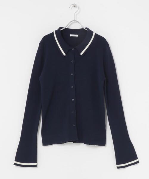 ITEMS URBANRESEARCH(アイテムズ アーバンリサーチ)の「配色ポロニット(ニット/セーター・レディース・ネイビー/グレー/グリーン・FREE)」の19枚目の写真