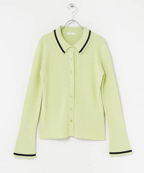 ITEMS URBANRESEARCH（アイテムズ アーバンリサーチ）の「配色ポロニット（ニット/セーター・レディース・ネイビー/グレー/グリーン・FREE）」の12枚目の写真