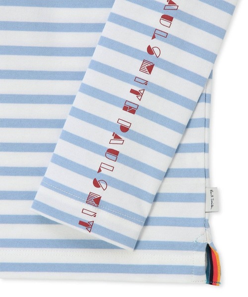 Paul Smith JUNIOR（ポールスミスジュニア）の「ジュニア スリーブロゴ Tシャツ / 893209 4161210（Tシャツ/カットソー・キッズ・ブルー/マジェンタ・100cm/110cm/120cm/130cm/140cm）」の5枚目の写真