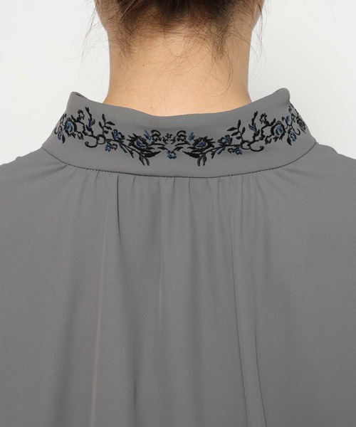 HARE(ハレ)の「タイツキシシュウブラウス(HARE)(シャツ/ブラウス・レディース・ホワイト/ブラック/グレー・FREE)」の6枚目の写真