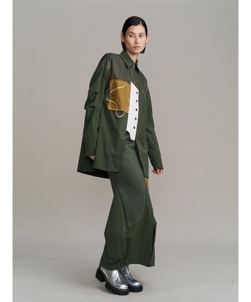 UN3D.（アンスリード）の「ART DOCKING SK / アートドッキングスカート（スカート・レディース・ホワイト/ブラック/カーキ・36/38）」の5枚目の写真