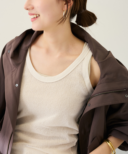 FRAMeWORK（フレームワーク）の「≪追加≫メッシュタンクトップ（タンクトップ・レディース・ホワイト/アイボリー・FREE）」の2枚目の写真