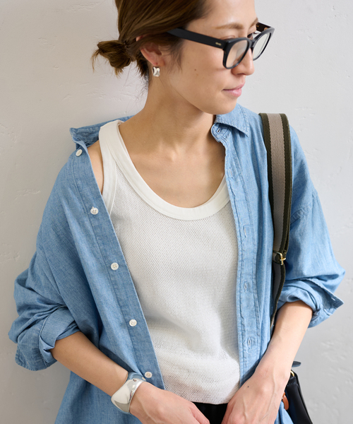 FRAMeWORK（フレームワーク）の「≪追加≫メッシュタンクトップ（タンクトップ・レディース・ホワイト/アイボリー・FREE）」の12枚目の写真