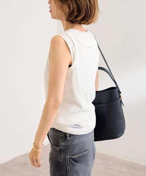 FRAMeWORK（フレームワーク）の「≪追加≫メッシュタンクトップ（タンクトップ・レディース・ホワイト/アイボリー・FREE）」の22枚目の写真