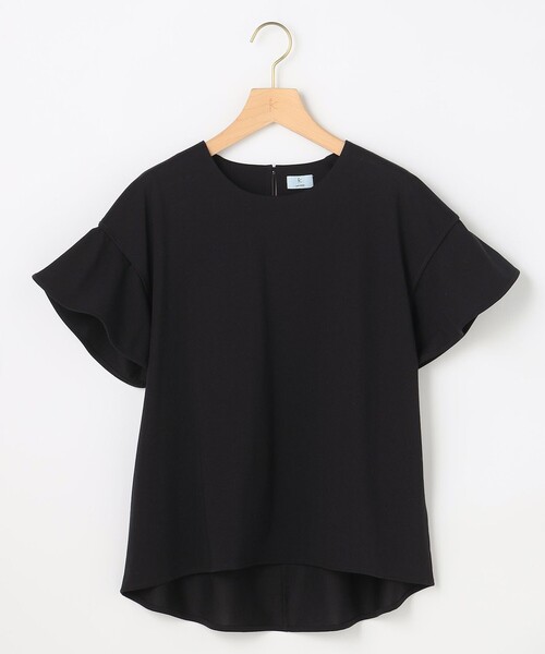 組曲(クミキョク)の「【WEB限定】プレーティング天竺フリルスリーブ Tシャツ(Tシャツ/カットソー・レディース・ブラック系/スカイブルー系/アイボリー系・3/2)」の20枚目の写真