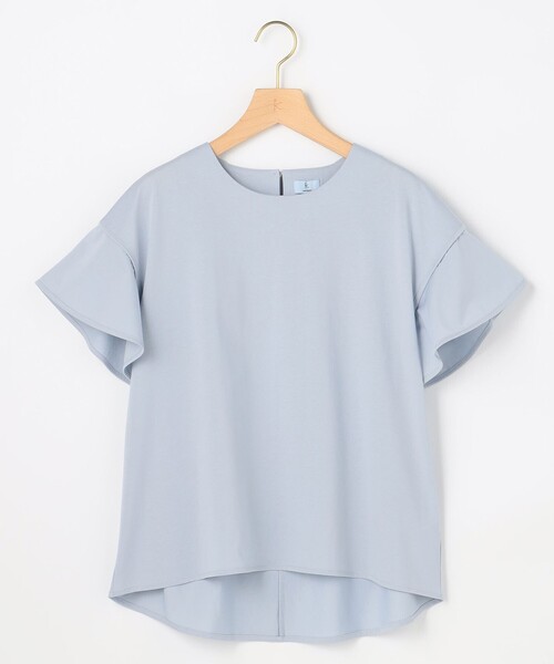 組曲(クミキョク)の「【WEB限定】プレーティング天竺フリルスリーブ Tシャツ(Tシャツ/カットソー・レディース・ブラック系/スカイブルー系/アイボリー系・3/2)」の21枚目の写真