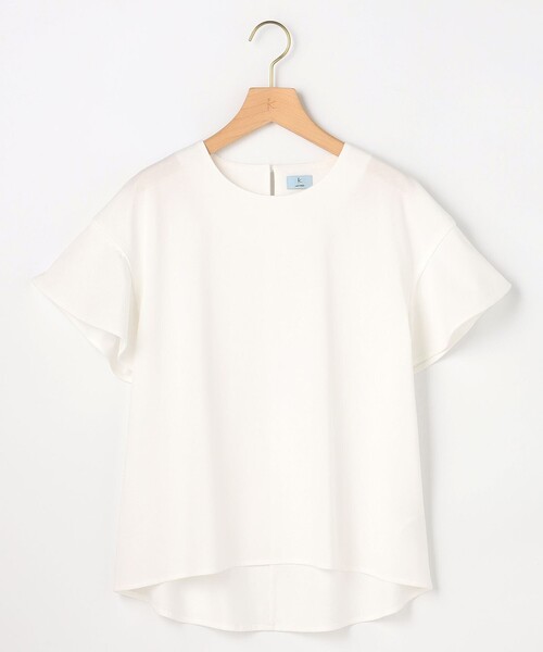 組曲(クミキョク)の「【WEB限定】プレーティング天竺フリルスリーブ Tシャツ(Tシャツ/カットソー・レディース・ブラック系/スカイブルー系/アイボリー系・3/2)」の22枚目の写真