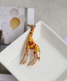 colleca la（コレカラ）の「カラーモザイク きりんブローチ（ブローチ/コサージュ）」