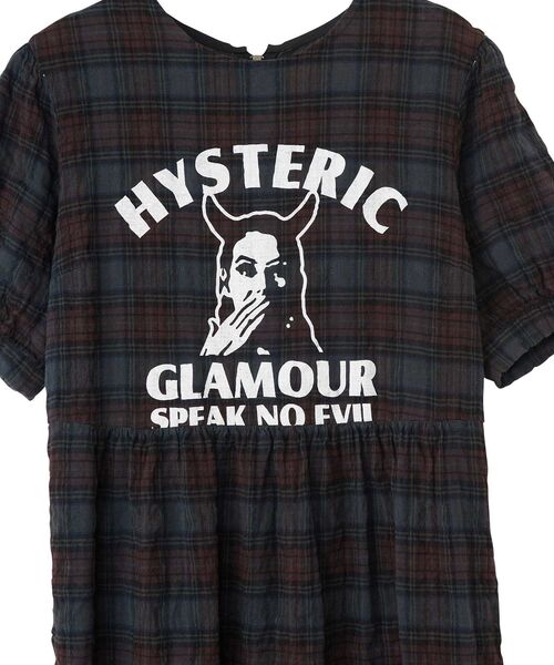 HYSTERIC GLAMOUR（ヒステリックグラマー）の「SPEAK NO EVIL チェックティアードワンピース（ワンピース・レディース・レッド系その他/グリーン系その他・FREE）」の4枚目の写真