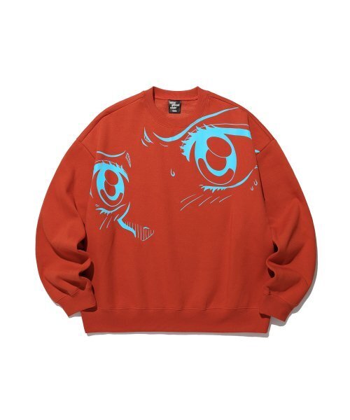 NICE GHOST CLUB(ナイスゴーストクラブ)の「EYE DRAWING SWEATSHIRTS_BRICK(NG2DFUM457A)(スウェット・レディース・その他・M/S/L)」の1枚目の写真