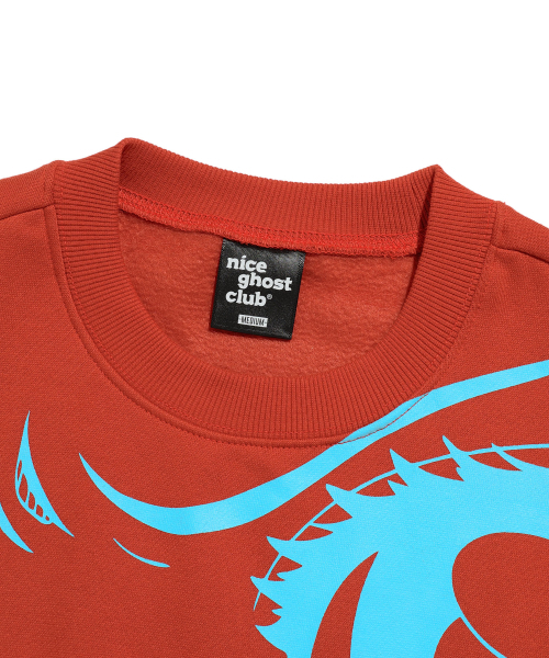 NICE GHOST CLUB(ナイスゴーストクラブ)の「EYE DRAWING SWEATSHIRTS_BRICK(NG2DFUM457A)(スウェット・レディース・その他・M/S/L)」の3枚目の写真
