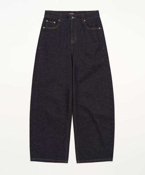 TOFFEE（トフィー）の「シンチバックステッチデニムパンツ (ブルー)（デニムパンツ・メンズ・その他・SMALL/MEDIUM/LARGE/X-LARGE）」の2枚目の写真