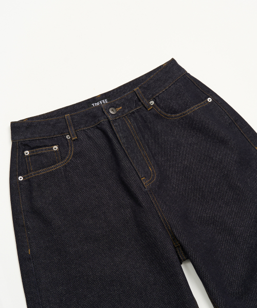 TOFFEE（トフィー）の「シンチバックステッチデニムパンツ (ブルー)（デニムパンツ・メンズ・その他・SMALL/MEDIUM/LARGE/X-LARGE）」の3枚目の写真