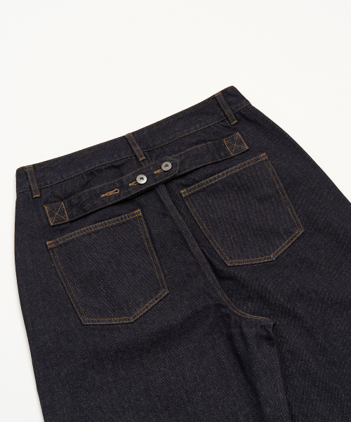 TOFFEE（トフィー）の「シンチバックステッチデニムパンツ (ブルー)（デニムパンツ・メンズ・その他・SMALL/MEDIUM/LARGE/X-LARGE）」の4枚目の写真