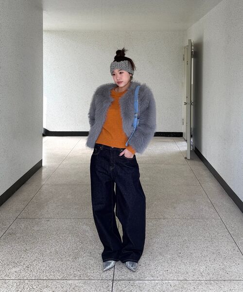 TOFFEE（トフィー）の「シンチバックステッチデニムパンツ (ブルー)（デニムパンツ・メンズ・その他・SMALL/MEDIUM/LARGE/X-LARGE）」の11枚目の写真