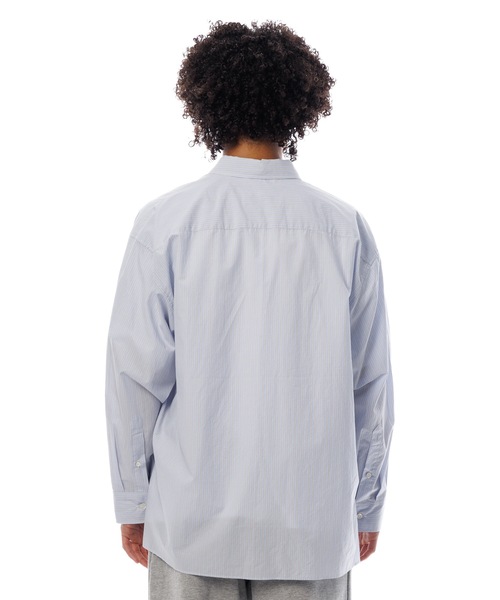 Sandinista(サンディニスタ)の「Gentle Resort Oversized Stripe Shirt / リゾートオーバーサイズストライプシャツ(シャツ/ブラウス・メンズ・グリーン/ブルー・MEDIUM/LARGE)」の9枚目の写真