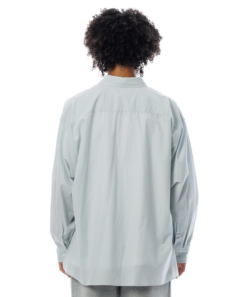 Sandinista(サンディニスタ)の「Gentle Resort Oversized Stripe Shirt / リゾートオーバーサイズストライプシャツ(シャツ/ブラウス・メンズ・グリーン/ブルー・MEDIUM/LARGE)」の13枚目の写真