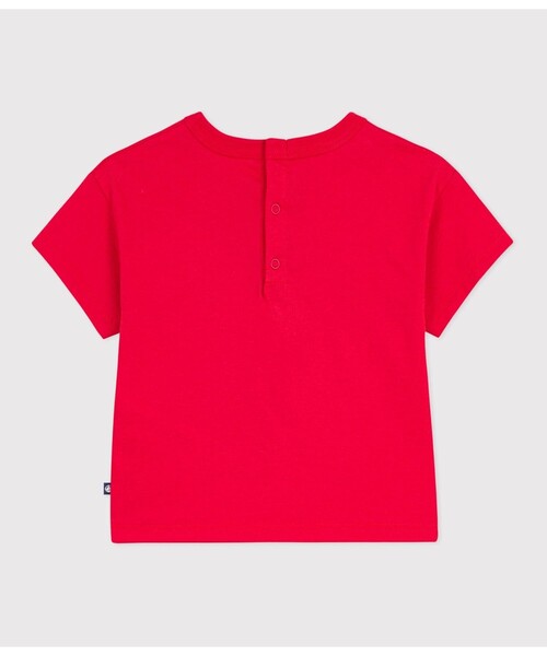 PETIT BATEAU（プチバトー）の「コットンプリント半袖Tシャツ（Tシャツ/カットソー・キッズ・レッド/カーキ/オフホワイト・12MONTH/18MONTH/24MONTH/36MONTH）」の4枚目の写真