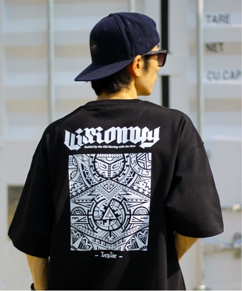 Leyline(レイライン)の「【Leyline】Tribe code tee(Tシャツ/カットソー・メンズ・ホワイト/ブラック・L/XL/M)」の2枚目の写真