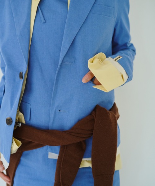 common gull products.（コモンガルプロダクツ）の「春の片耳にジャケット（テーラードジャケット・レディース・サックスブルー/グレー/ライトグレー・SMALL/MEDIUM/LARGE）」の15枚目の写真