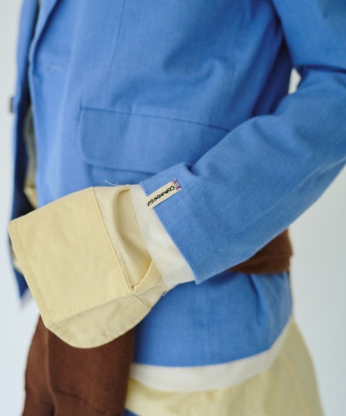 common gull products.（コモンガルプロダクツ）の「春の片耳にジャケット（テーラードジャケット・レディース・サックスブルー/グレー/ライトグレー・SMALL/MEDIUM/LARGE）」の16枚目の写真