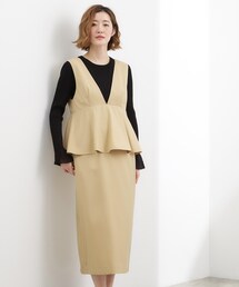 grove | 【体型カバー】ペプラムドッキングジャンドレ(ワンピース)