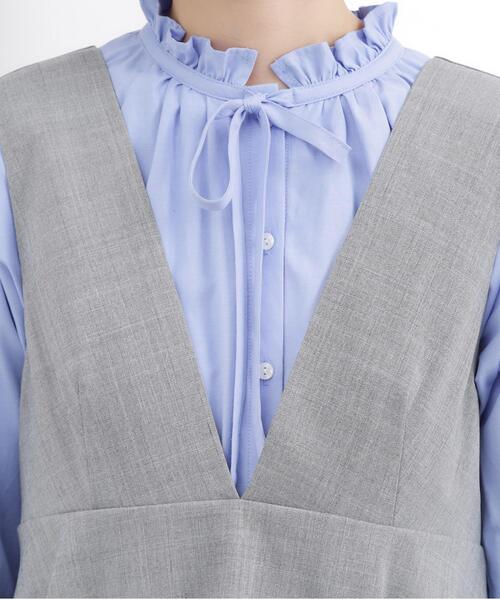 grove(グローブ)の「【体型カバー】ペプラムドッキングジャンドレ(ワンピース・レディース・ライトグレー/ブラック/イエロー・03/02/01/05/04)」の18枚目の写真