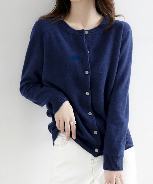 ONEP STAR（ワンピスター）の「ベーシックカーディガン（カーディガン/ボレロ・レディース・ライトグレー/ブラック/ベージュ/ネイビー/オフホワイト/ブルー/ダークグレー/ミント/ワインレッド/キャメル/グレイッシュベージュ・FREE）」の14枚目の写真