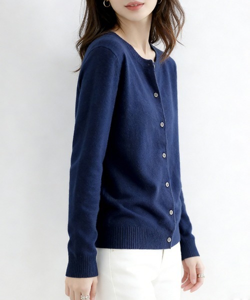 ONEP STAR（ワンピスター）の「ベーシックカーディガン（カーディガン/ボレロ・レディース・ライトグレー/ブラック/ベージュ/ネイビー/オフホワイト/ブルー/ダークグレー/ミント/ワインレッド/キャメル/グレイッシュベージュ・FREE）」の15枚目の写真