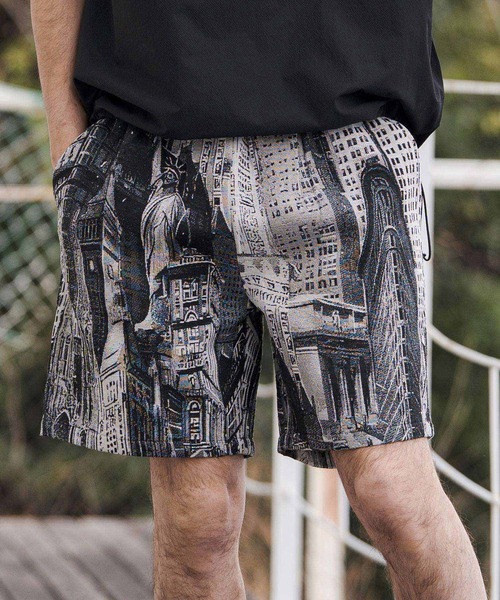 CAMBIO(カンビオ)の「mp14671-Art Piece Gobelin Short Pants ショートパンツ(CAM26SS-006)(その他パンツ・メンズ・イエロー系その他/ブラック系その他/グリーン系その他・L/M/S)」の1枚目の写真