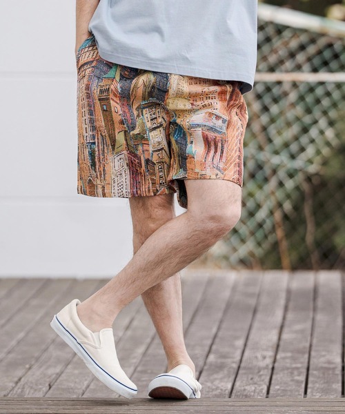 CAMBIO(カンビオ)の「mp14671-Art Piece Gobelin Short Pants ショートパンツ(CAM26SS-006)(その他パンツ・メンズ・イエロー系その他/ブラック系その他/グリーン系その他・L/M/S)」の3枚目の写真