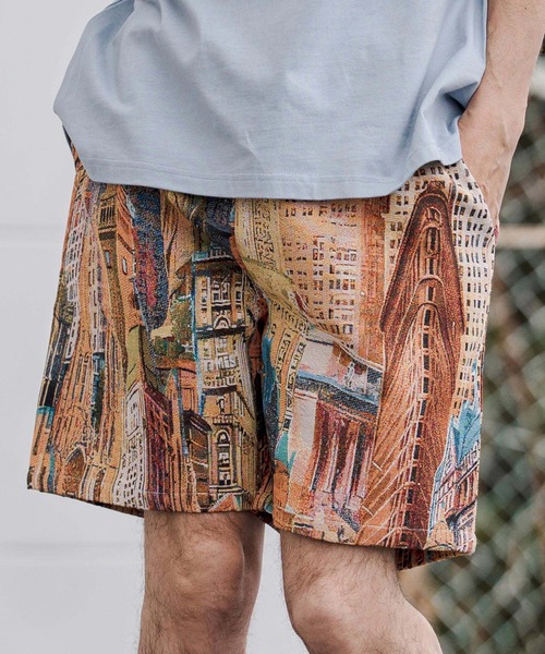 CAMBIO(カンビオ)の「mp14671-Art Piece Gobelin Short Pants ショートパンツ(CAM26SS-006)(その他パンツ・メンズ・イエロー系その他/ブラック系その他/グリーン系その他・L/M/S)」の4枚目の写真