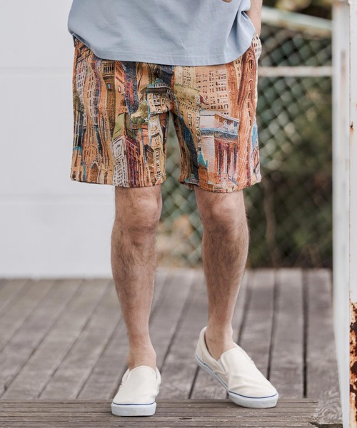 CAMBIO(カンビオ)の「mp14671-Art Piece Gobelin Short Pants ショートパンツ(CAM26SS-006)(その他パンツ・メンズ・イエロー系その他/ブラック系その他/グリーン系その他・L/M/S)」の5枚目の写真