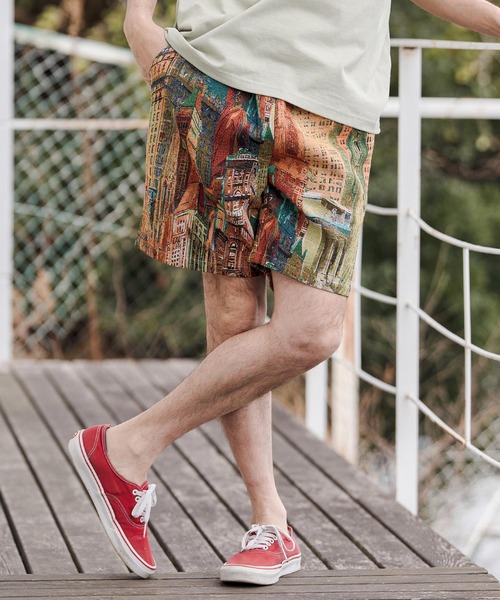 CAMBIO(カンビオ)の「mp14671-Art Piece Gobelin Short Pants ショートパンツ(CAM26SS-006)(その他パンツ・メンズ・イエロー系その他/ブラック系その他/グリーン系その他・L/M/S)」の10枚目の写真