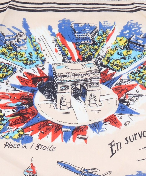 BINDU（ビンドゥー）の「【BINDU】バンダナ-Paris（バンダナ/スカーフ・レディース・オートミール・FREE）」の9枚目の写真