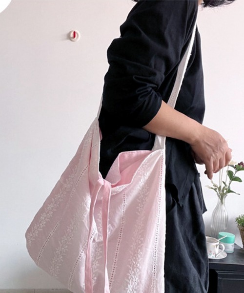 Mignonjour(ミニョンジュール)の「Mignonjour/レースカラートートバッグ M2893(トートバッグ・レディース・ピンク/グリーン/ブルー/パープル/オレンジ・FREE)」の4枚目の写真