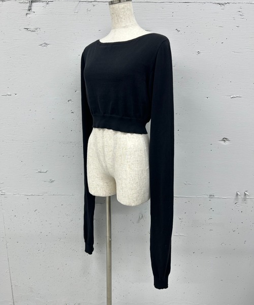 PROVOKE （プロヴォーク）の「2WAY BOATNECK PULLOVER（Tシャツ/カットソー・レディース・ライトベージュ/ブラック・FREE）」の5枚目の写真