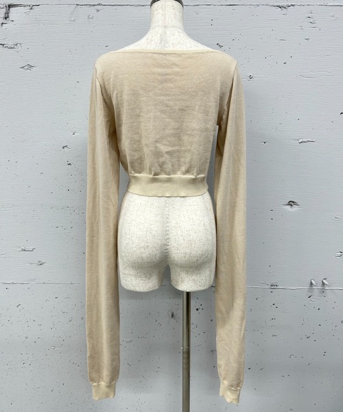 PROVOKE （プロヴォーク）の「2WAY BOATNECK PULLOVER（Tシャツ/カットソー・レディース・ライトベージュ/ブラック・FREE）」の12枚目の写真