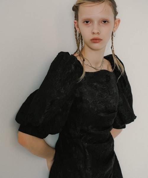 Sheer Jacquard Organza Dress（ドレス）｜et.UNiVER（エトユニベール