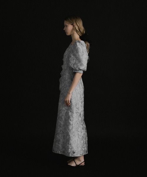 【et.UNiVER】Sheer Jacquard Organza Dress Sheer Jacquard Organza Dress（ドレス）｜et.UNiVER（エトユニベール