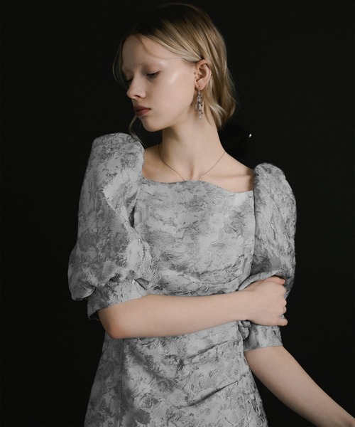 Sheer Jacquard Organza Dress（ドレス）｜et.UNiVER（エトユニベール