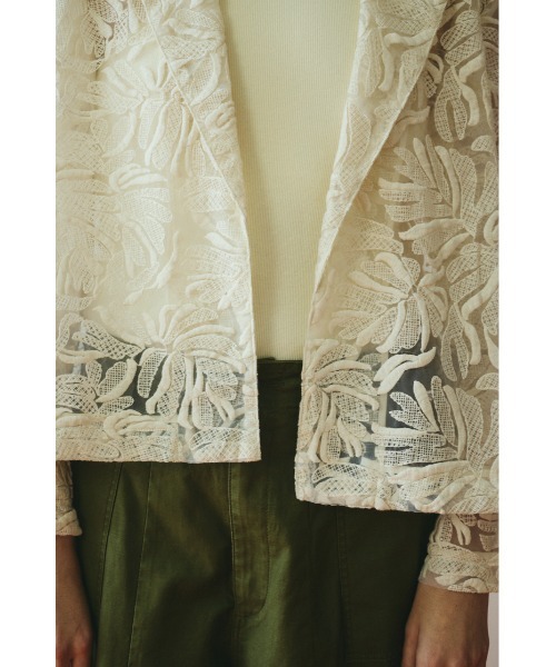 HeRIN.CYE（ヘリンドットサイ）の「Lace jacket　　レースジャケット（その他アウター・レディース・オフホワイト/ブラック・FREE）」の22枚目の写真