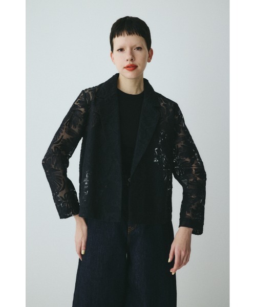 HeRIN.CYE（ヘリンドットサイ）の「Lace jacket　　レースジャケット（その他アウター・レディース・オフホワイト/ブラック・FREE）」の3枚目の写真