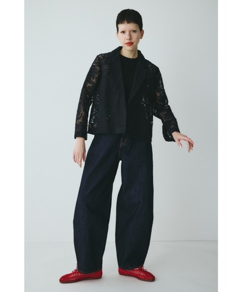 HeRIN.CYE（ヘリンドットサイ）の「Lace jacket　　レースジャケット（その他アウター・レディース・オフホワイト/ブラック・FREE）」の4枚目の写真