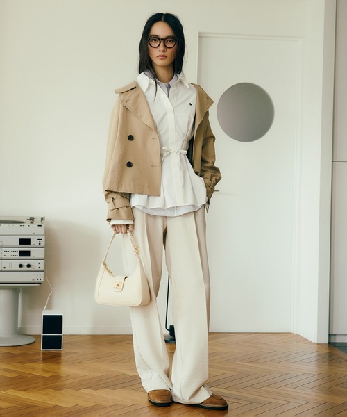 POLO BCS(ポロ ビーシーエス)の「【POLO BCS】ベルト付きウエストタックシャツ/WEB限定カラー(シャツ/ブラウス・レディース・ベージュ系その他/ホワイト系その他/ホワイト/ピンク系その他2/サックスブルー・FREE)」の8枚目の写真