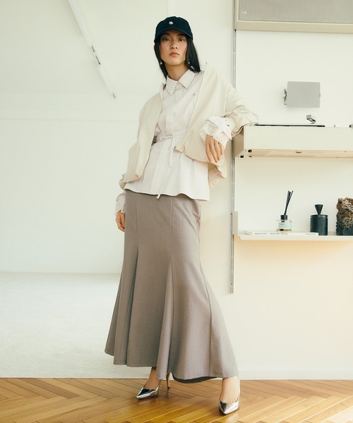 POLO BCS(ポロ ビーシーエス)の「【POLO BCS】ベルト付きウエストタックシャツ/WEB限定カラー(シャツ/ブラウス・レディース・ベージュ系その他/ホワイト系その他/ホワイト/ピンク系その他2/サックスブルー・FREE)」の9枚目の写真